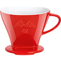 Melitta 218974 filtro Filtro de café de porcelana tamaño 102 rojo